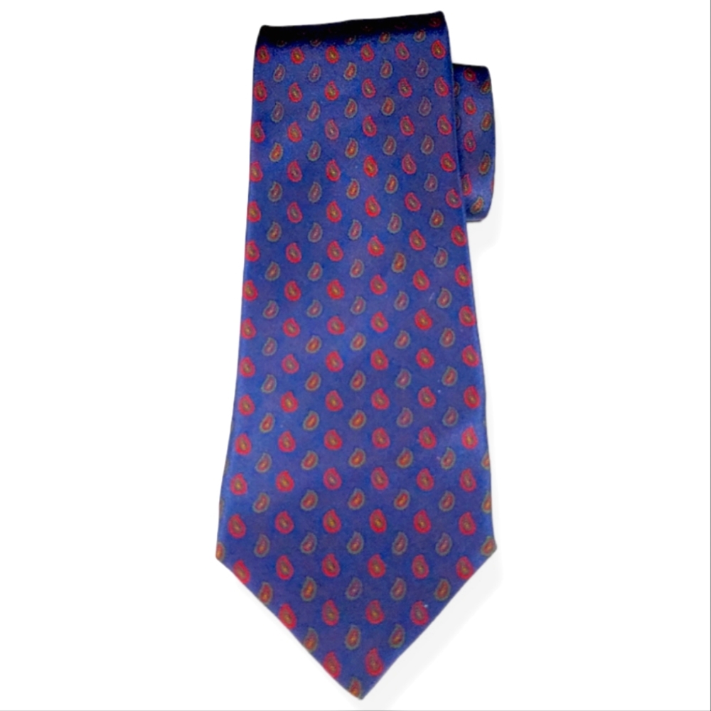 #Y RICHEL de Luxe New Pure Silk Pure Made IN Italy Original Mens Blue Neck Tie